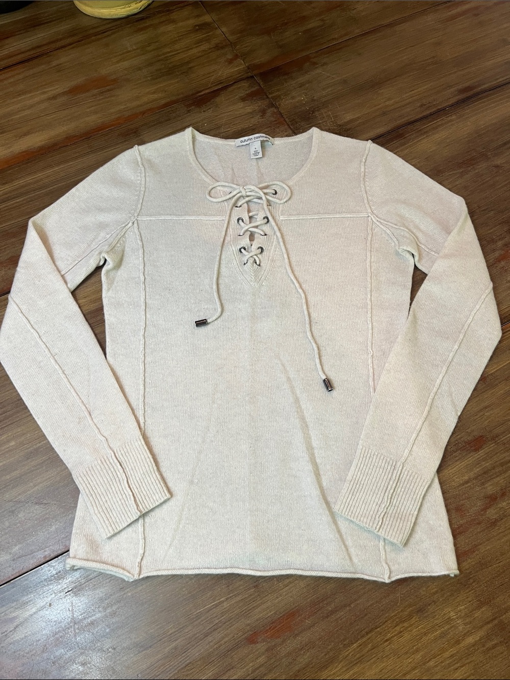 💯% Cashmere Autumn Cashmere Lavender Front Sweater Top Sz S